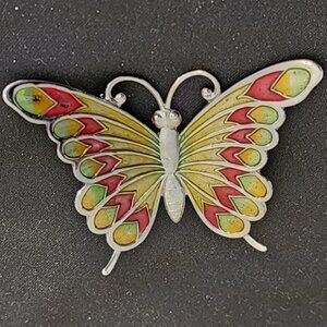 Vintage Sterling Silver Butterfly Brooch by BEAU